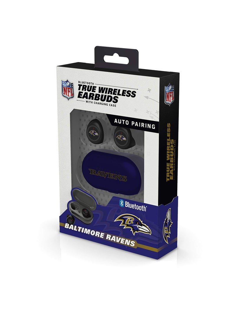 SOAR NFL True Wireless Earbuds, Baltimore Ravens - Image 2